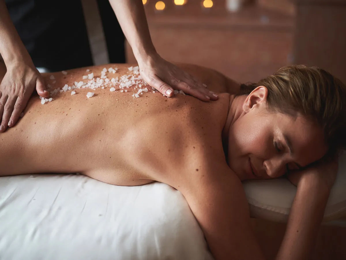 Body treatment in progress at The Therapy Studio